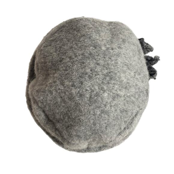 LaFenice Cloche Wool Blend Hat Grey Flower Italy Artsy Boho Cottagecore Cosplay - Picture 9 of 12